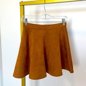 “Suede” Skater Skirt - Camel